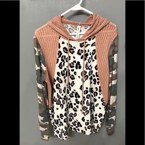 Leopard camo sweater